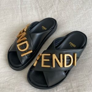 Fendigraphy Platform Slide Sandal